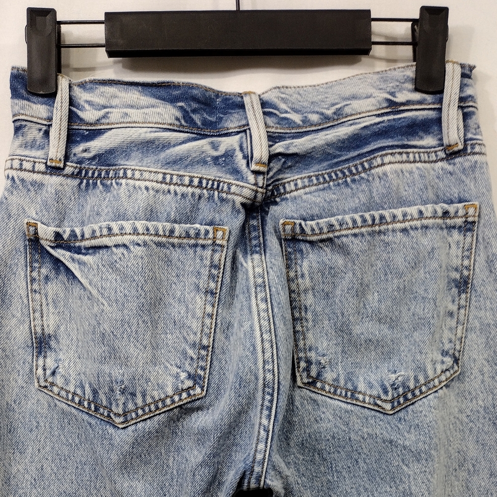 Frame Denim Le Original High Rise Slim Straight Leg Jeans 23 Blue Boho Retro - Picture 8 of 12